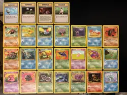 Vintage Fossil Pokemon Cards Bundle x 25 Good Condition 1999 WOTC - Image 2