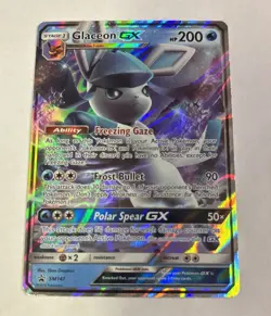 Glaceon GX SM147 Black Star Promo Rare Full Art Holo Pokemon TCG card - Image 1