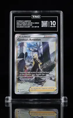 Pokemon TCG Cynthia's Ambition GG60 Crown Zenith Trainer Gallery Card TAG 10 - Image 1