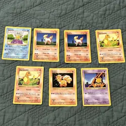 Pokemon Shadowless Base Set One OG 151 7 Card LOT Mp/hp - Image 1