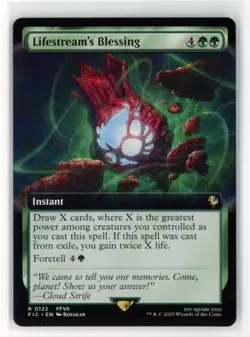 MtG FIC Lifestream's Blessing #122 Extended Art Non-Foil - Image 1