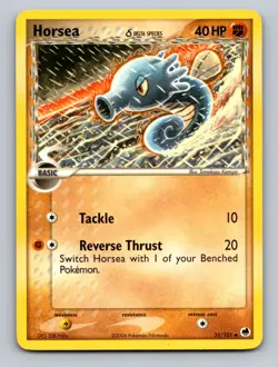 Horsea - (Delta Species) - 31/101 Uncommon Dragon Frontiers - LP-NM Pokemon TCG - Image 1