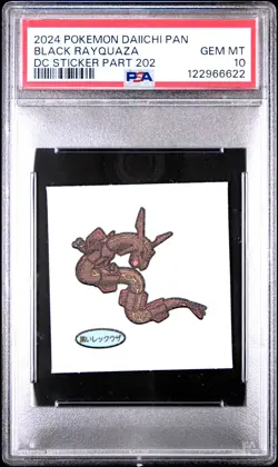 Pokemon Rayquaza Daiichi Pan DC Sticker “666” Cert Rare 2024 PSA 10 Gem Mint - Image 1