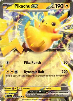 Pokemon TCG Pikachu ex 063/193 Paldea Evolved Double Rare Holo NM - Image 1