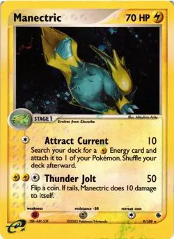 Pokemon TCG Manectric 9/109 Ruby and Sapphire Holo DMG - Image 1