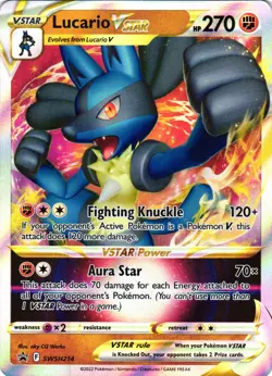 Pokemon TCG Lucario VSTAR Sword & Shield SWSH214 Holo Promo NM - Image 1