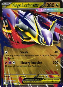 Pokemon TCG Latias Ex 100/132 Mega Evolution NM - Image 1