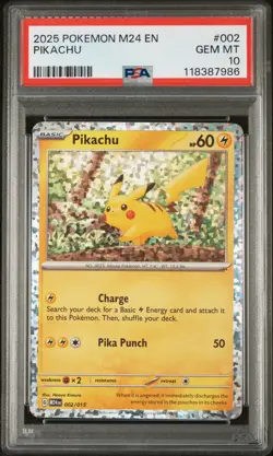 2025 POKEMON M24 EN-MCDONALD'S COLL #002 PIKACHU PSA 10 - Image 1