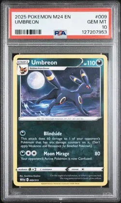 2025 POKEMON M24 EN-MCDONALD'S COLL #009 UMBREON PSA 10 - Image 1