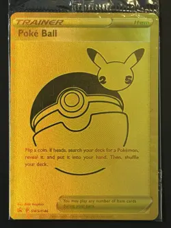 Pokemon Poke Ball SWSH146 Gold Celebrations Anniversary Edition Promo SEALED - Image 1
