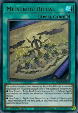 SUDA-EN095 Mitsurugi Ritual : Ultra Rare 1st Edition YuGiOh - Image 1