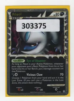 (303375) ABSOL PRIME 91/102 Ultra Rare Holo HGSS Triumphant Pokemon Card - Image 1