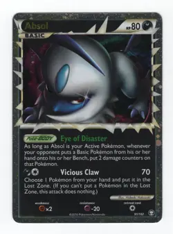 (303375) ABSOL PRIME 91/102 Ultra Rare Holo HGSS Triumphant Pokemon Card - Image 2