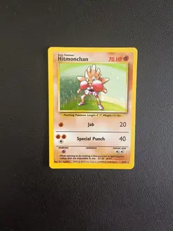 Hitmonchan - 7/102 - Pokemon Card Base Set Unlimited Holo Rare Exc Tygnon - Image 1