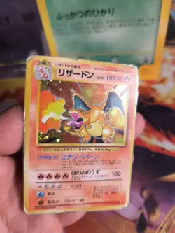 Pokemon Karte Card Charizard Glurak Expansion Set Base Holo Wotc japanese LP - Image 2