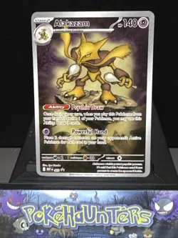 Pokemon Card Alakazam MEP 009 Mega Evolution Illustration Rare Promo Near Mint - Image 1