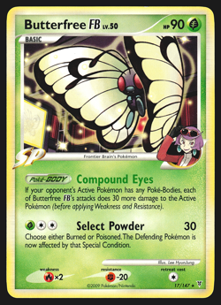 Butterfree 17/147 Platinum Supreme Victors Pokemon Card EXC - Image 1