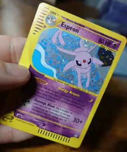 Espeon H9/H32 Aquapolis Set Holo Rare Pokemon Card LP - Holobleed + Swirl - Image 4