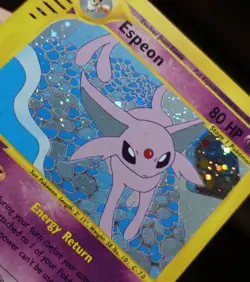 Espeon H9/H32 Aquapolis Set Holo Rare Pokemon Card LP - Holobleed + Swirl - Image 5