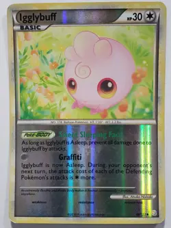 REVERSE Igglybuff 44/123 LP HeartGold SoulSilver Pokemon Card - Atsuko Nishida - Image 1