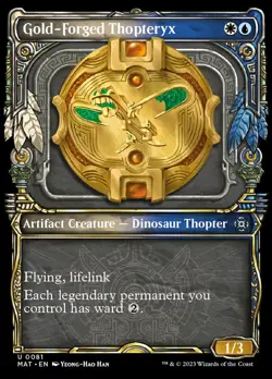 Gold-Forged Thopteryx (Showcase) [March of the Machine: The Aftermath] Magic MTG - Image 1