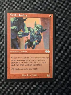 Goblin Lackey MTG Urza's Saga #190 Regular Moderately Played - Image 1
