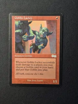 Goblin Lackey MTG Urza's Saga #190 Regular Moderately Played - Image 2