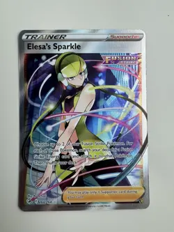 Pokemon TCG Elesa's Sparkle Fusion Strike 260/264 Holo Full Art Ultra Rare - Image 1