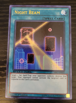 Yu-Gi-Oh Night Beam 1st Edition Ultra Rare SBSC-EN043 High grade - Image 1