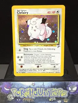 Pokemon Card Clefairy 6/130 Base Set 2 Holo Rare WOTC Light Play - Image 1