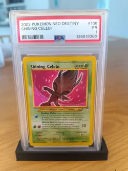 Shining Celebi 106 / 105 Holo Neo Destiny Pokemon Card PSA 1 POOR - Image 1