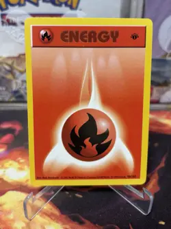Fire Energy 1st Edition Shadowless 1999 Base Set 98/102 Pokemon Card NM - Image 1