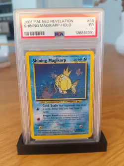 Shining Magikarp 66 / 64 Holo Neo Revelation Pokemon Card PSA 1 POOR - Image 1