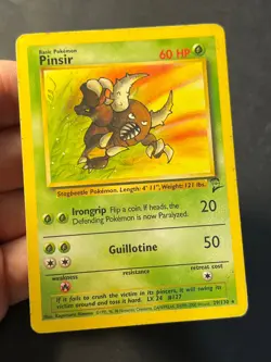 Pinsir 29/130 Rare Base Set 2 - Pokemon Card WOTC MP - Image 5
