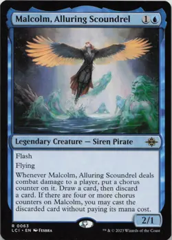 Malcolm, Alluring Scoundrel R The Lost Caverns of Ixalan 63 LP-NM MTG - Image 1