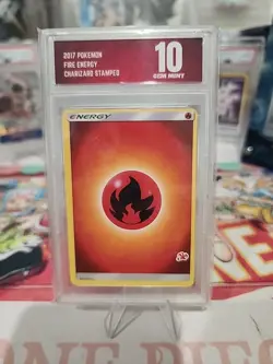 2017 Pokemon Fire Energy Charizard Stamped BDG 10 GEM MINT - Image 1