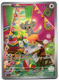 Minccino 182/162 - Temporal Forces Illustration Rare Pokemon TCG - LP Card - Image 1
