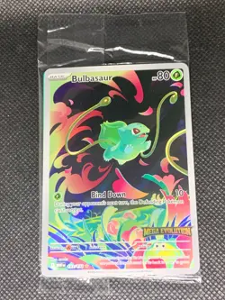 Bulbasaur 133/132 - Mega Evolution Stamped Promo Pokemon Card - Sealed - Image 1
