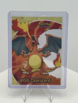 Pokemon 2000 Charizard #06 Topps PC3 TV Animation Clear Card Variant Blue Logo - Image 1