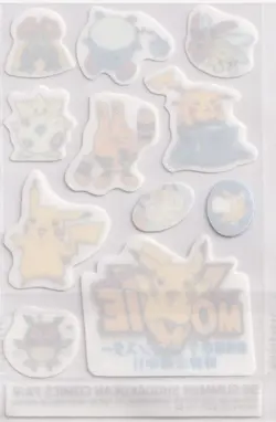 Pokemon Pikachu Mew Eevee Snorlax Togepi Charmander Comic Fair Stickers 1999 - Image 4