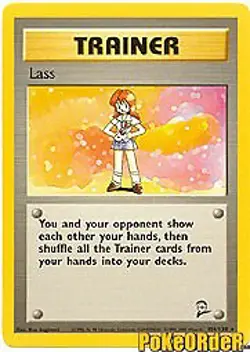 Pokemon BASE SET 2 Card 104/130 Trainer Lass - Image 1