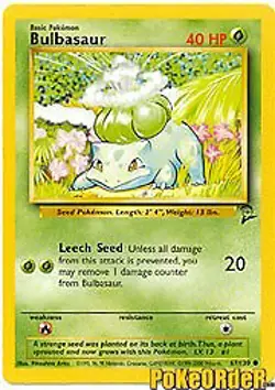 Pokemon BASE SET 2 Card 67/130 Bulbasaur - Image 1