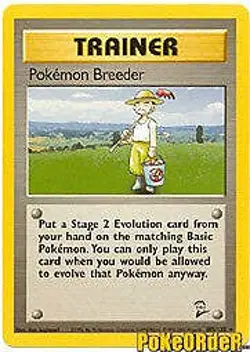Pokemon BASE SET 2 Card 105/130 Trainer Pokemon Breeder - Image 1