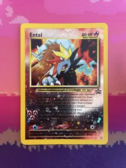 Pokemon Card Entei Black Star Promo 34 Holo NM - Image 1