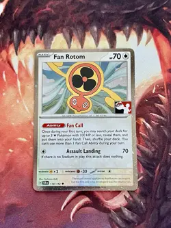 Fan Rotom 118/142 Cosmos Holo Stamped Promo Pokemon Play! Prize Pack Card NM 💨 - Image 2