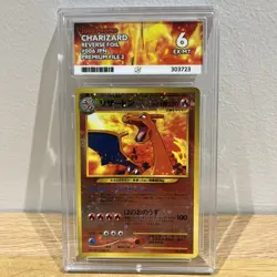 Charizard Reverse Holo Neo Premium File 2 JPN ACE 6 Graded Vintage Pokemon Card - Image 1