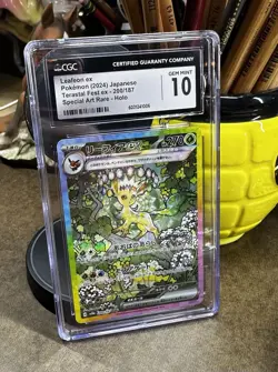 2024 POKEMON JAPANESE SV8A-TERASTAL FEST EX #200 LEAFEON EX CGC 10 GEM MINT - Image 1