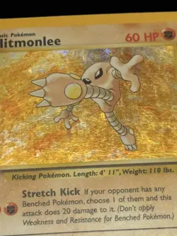 Hitmonlee 07/62 Fossil Unlimited Holo - Pokemon TCG - MP - Image 2