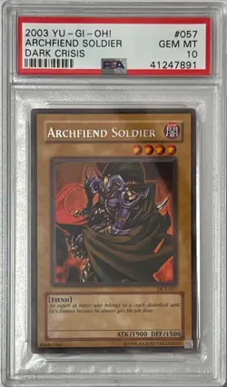 2003 Yu-Gi-Oh! PSA 10 GEM-MINT 'Archfiend Soldier' DCR-057 ~RARE~ COMPLETER - Image 1