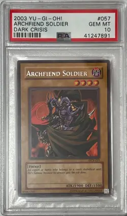2003 Yu-Gi-Oh! PSA 10 GEM-MINT 'Archfiend Soldier' DCR-057 ~RARE~ COMPLETER - Image 2